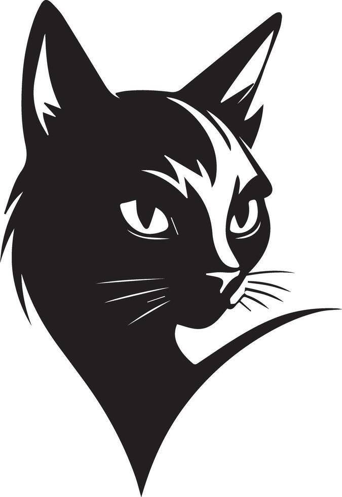 silhouette black cat icon design vector