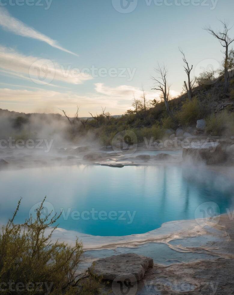 The blue pool at the bottom of the world photo