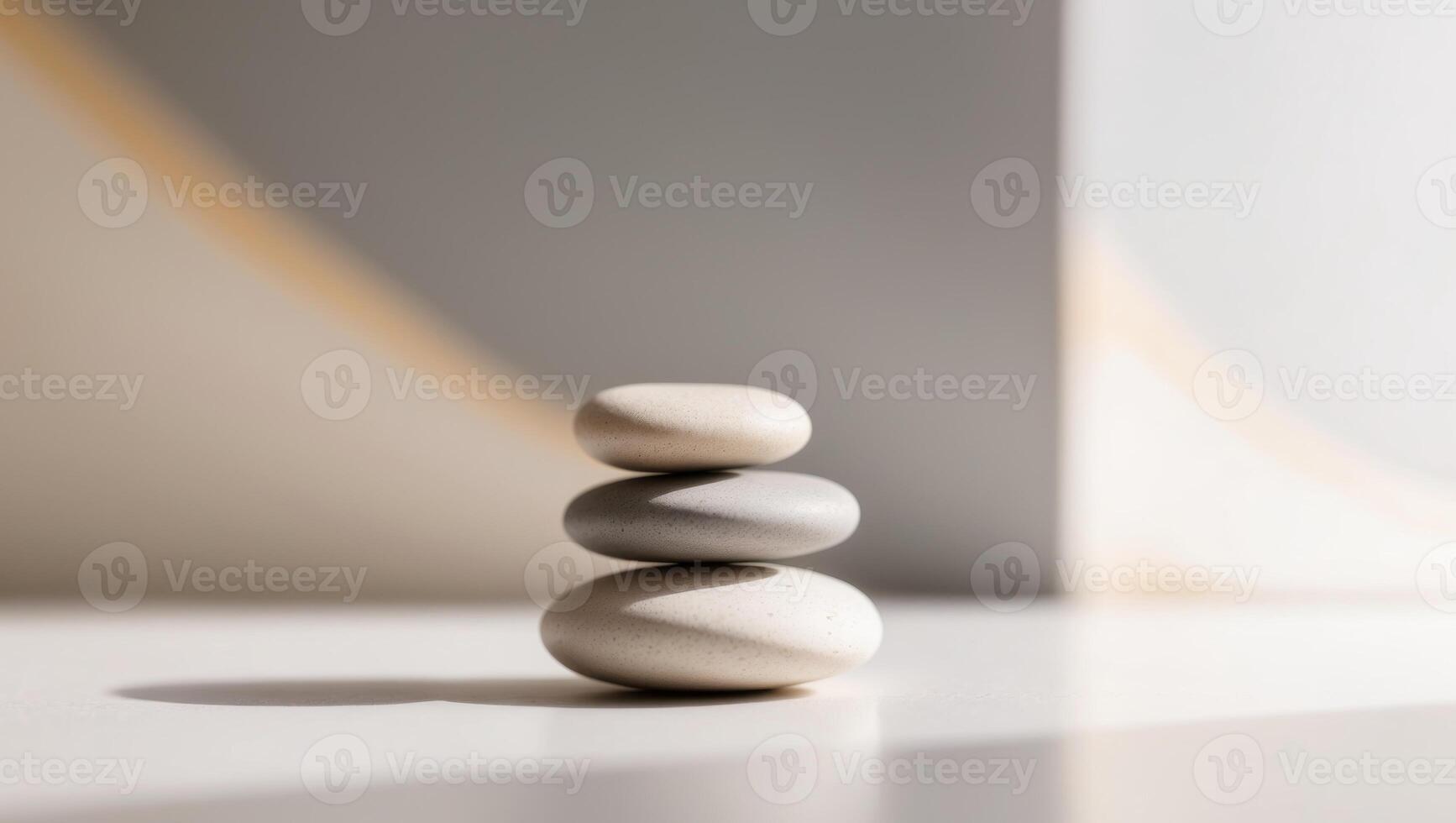A stack of stones on a table photo