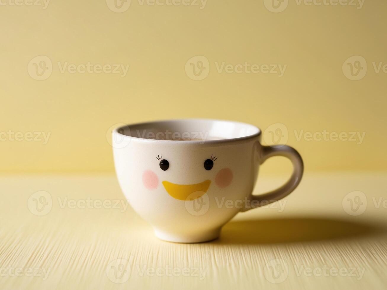 A cup with a smiley face on it photo