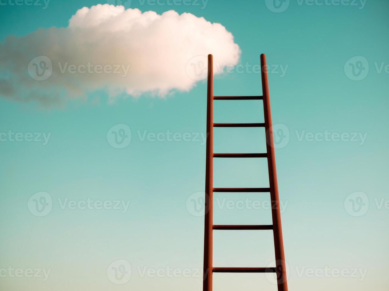 A ladder leading to a cloud photo