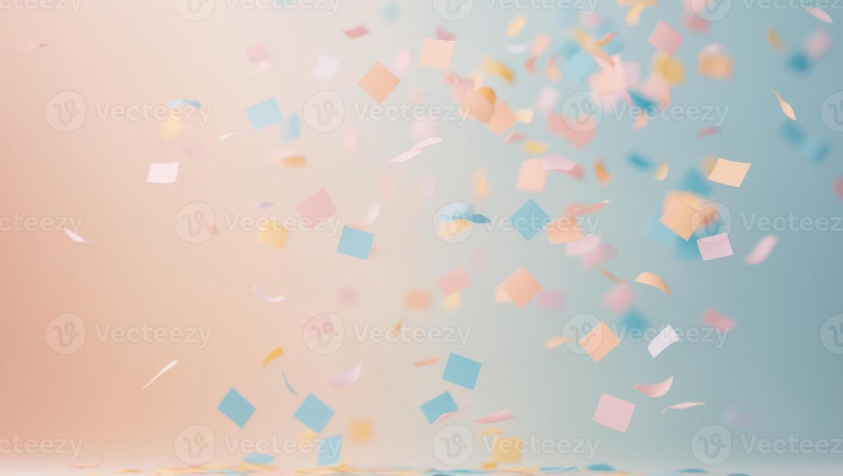 Confetti falling on a background with colorful confetti photo