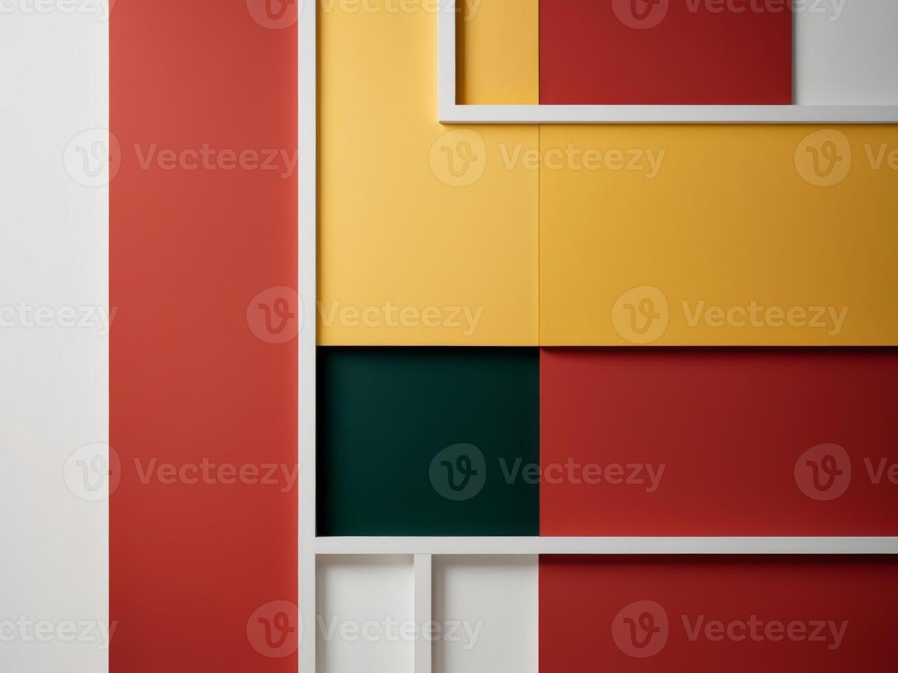 Colorful abstract background with white and red squares photo