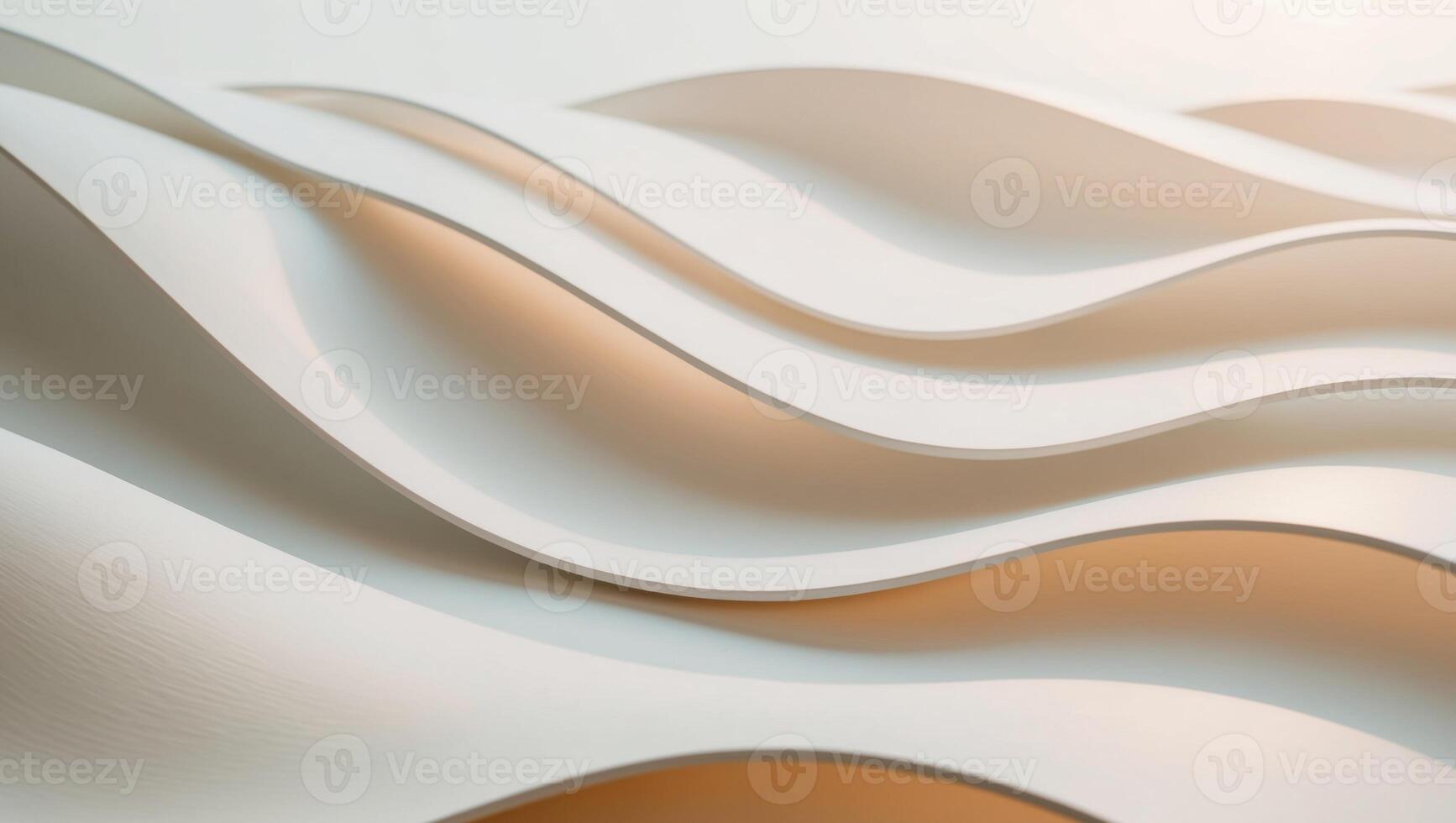 3d rendering of a white wall with wavy lines photo