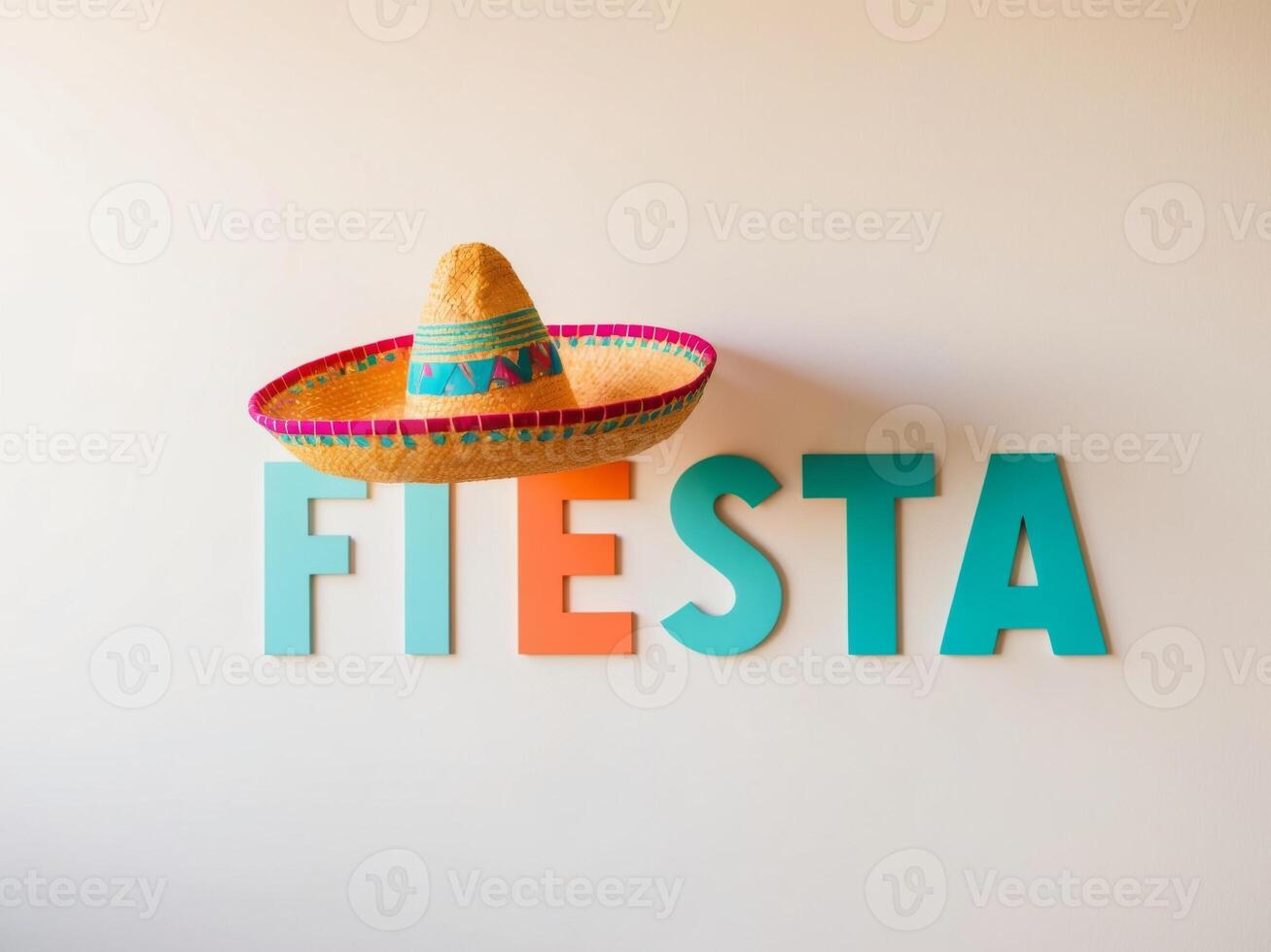Fiesta hat on the word fiesta photo