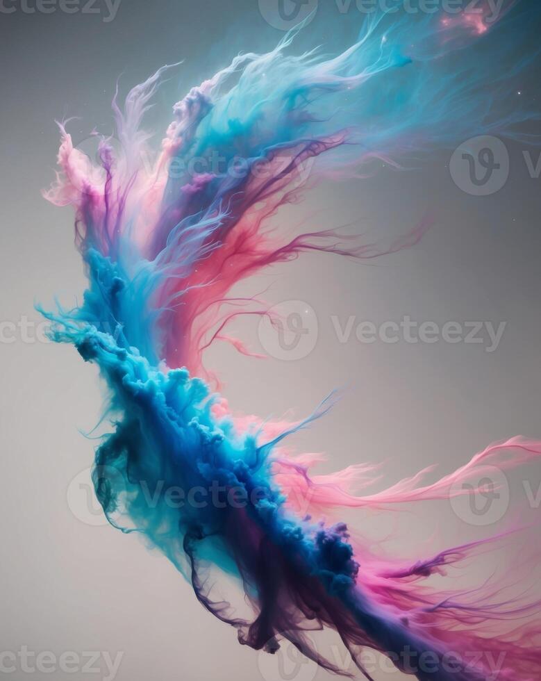 A colorful liquid is being sprayed into the air photo
