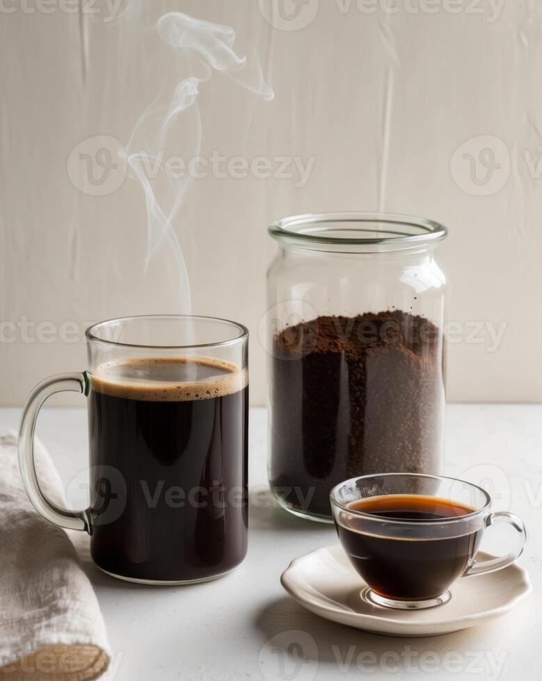 Coffee and coffee beans photo