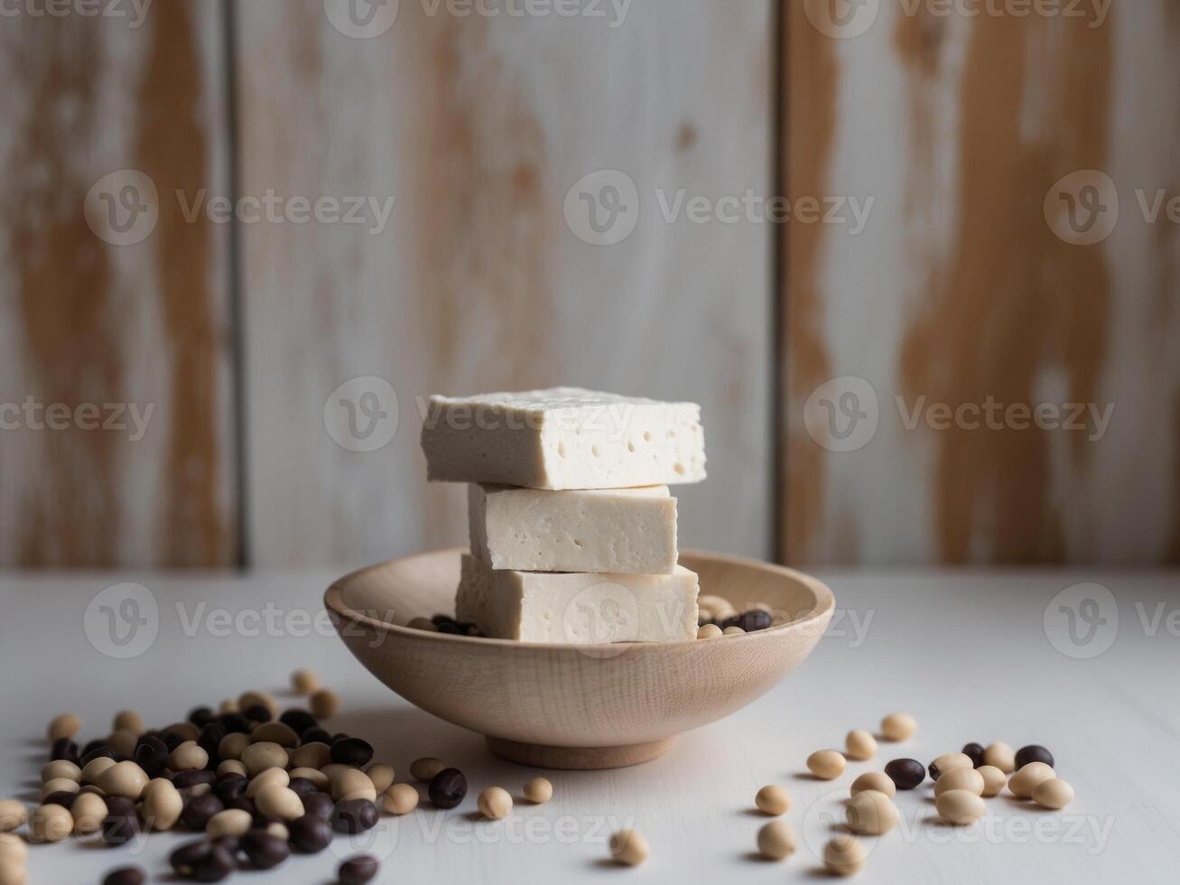 A bowl of white chocolate chips and peanuts photo