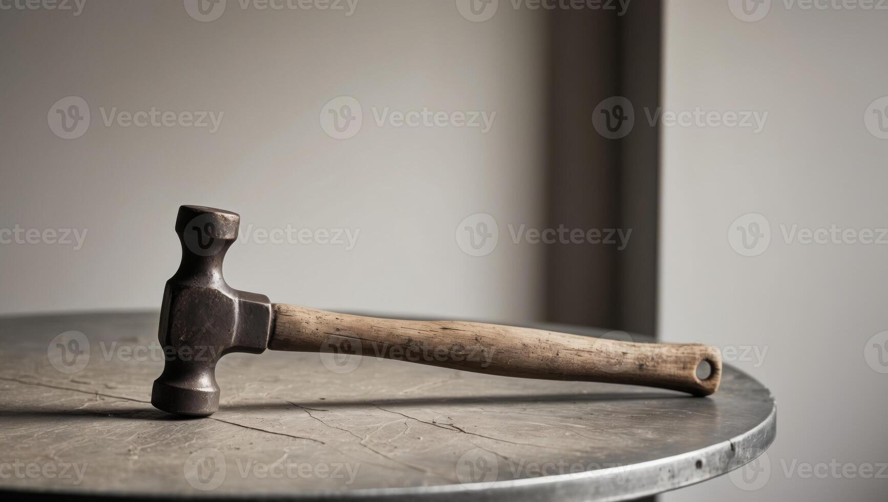 A hammer sitting on top of a table photo