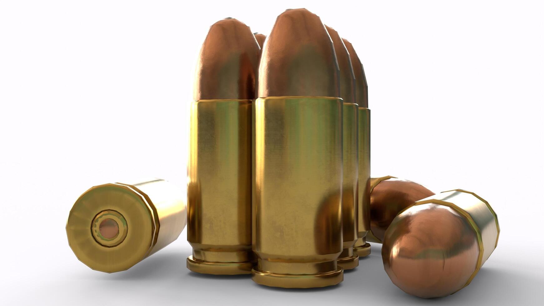 9mm caliber with white background photo