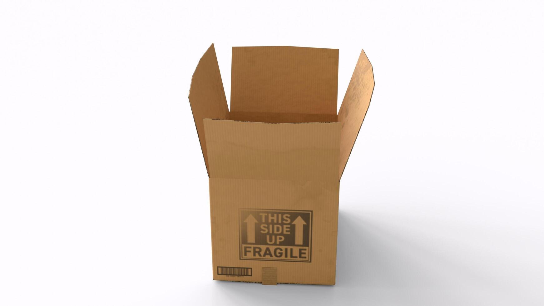 cardboard box with white background photo