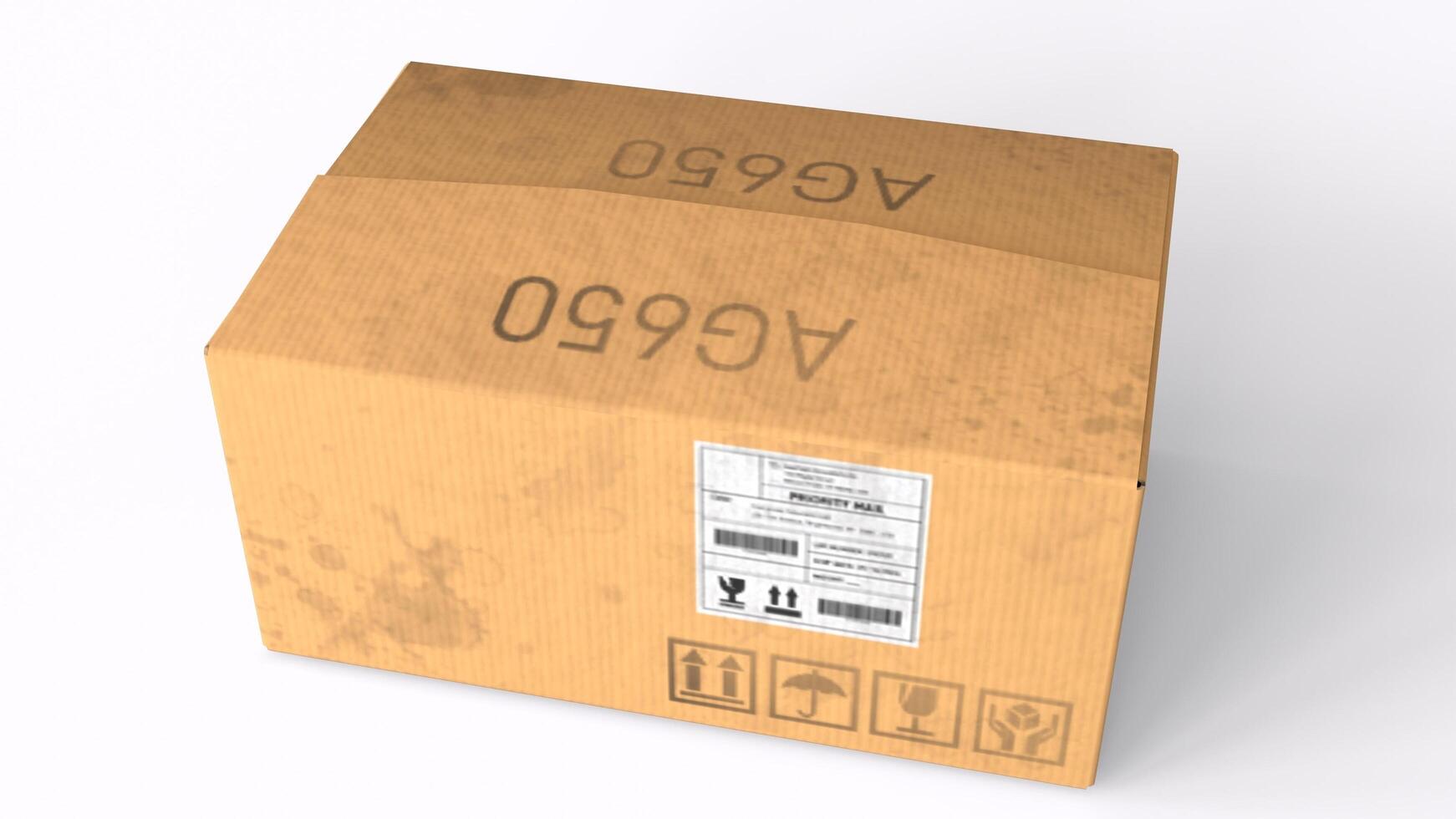 cardboard box with white background photo