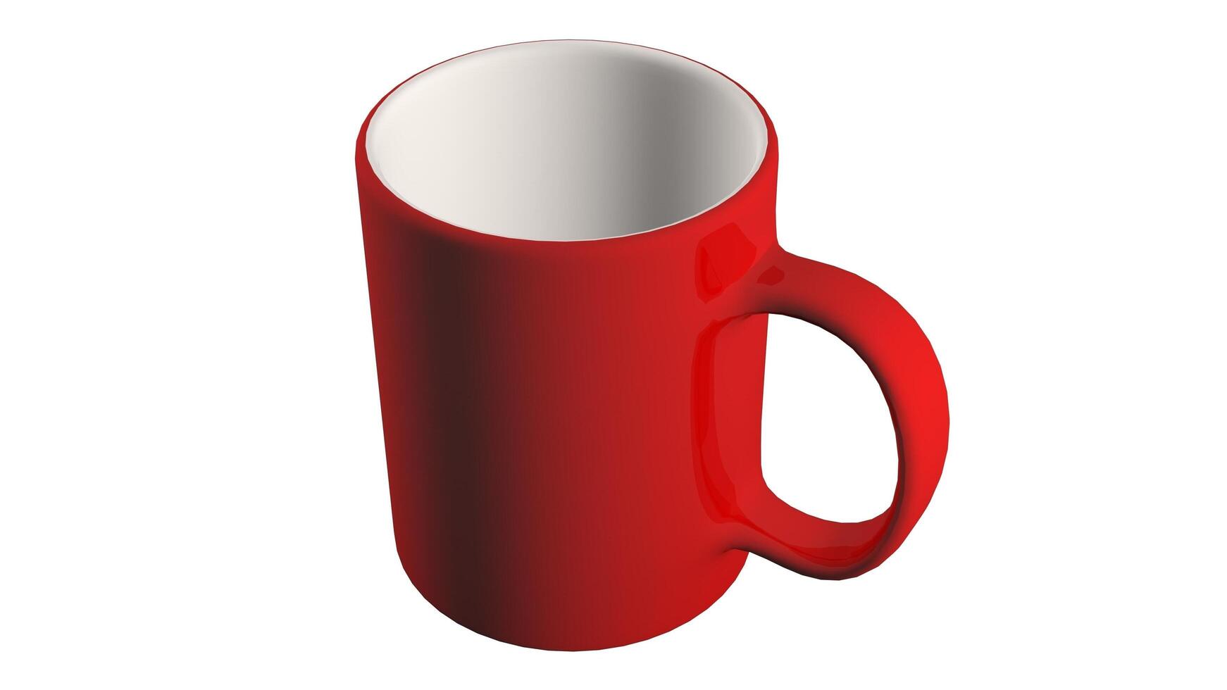 red plastic cup with white background photo