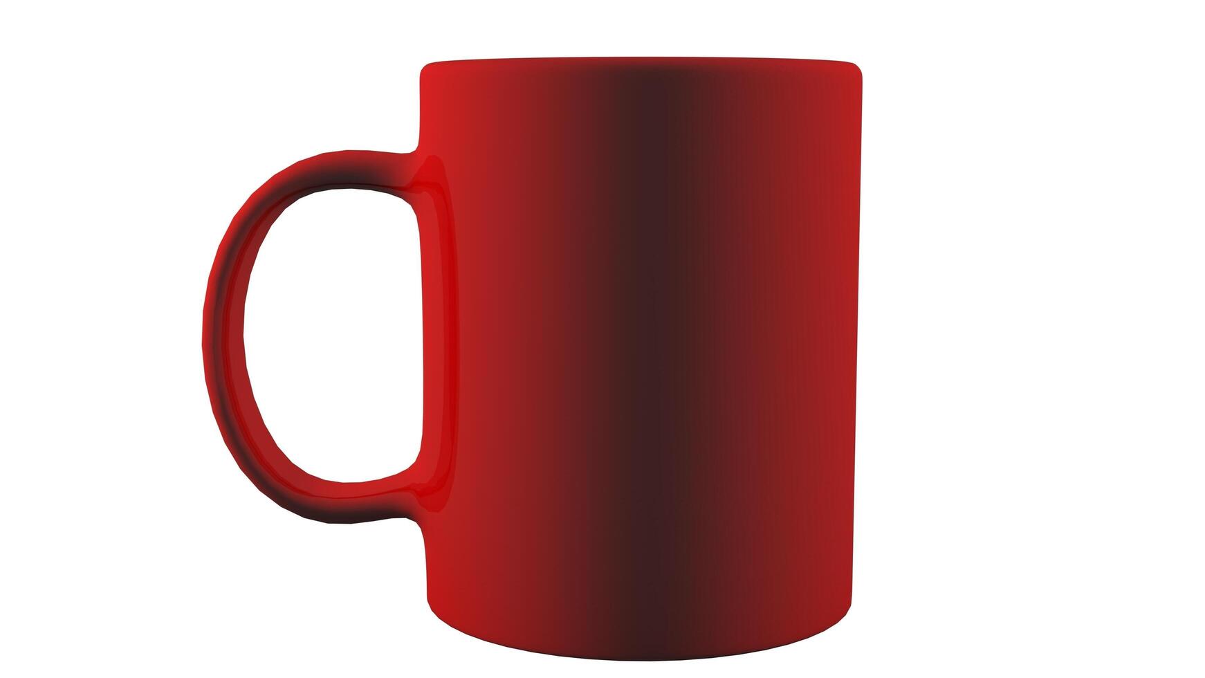 red plastic cup with white background photo
