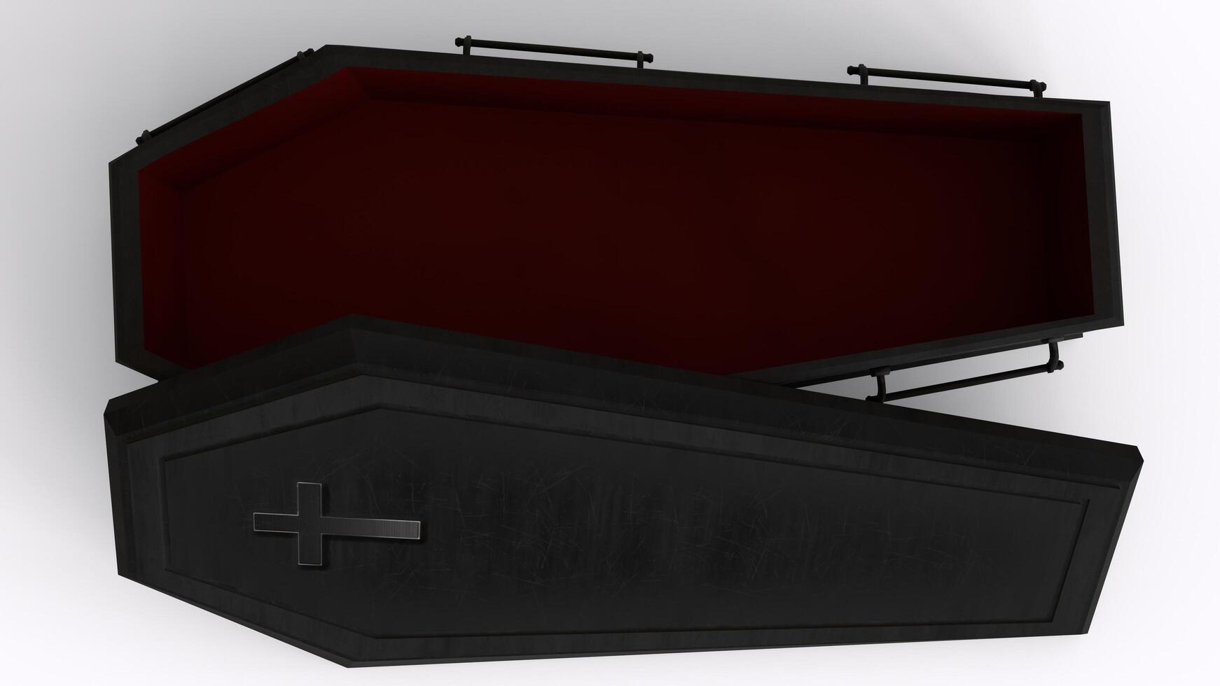 coffin Box with white background photo