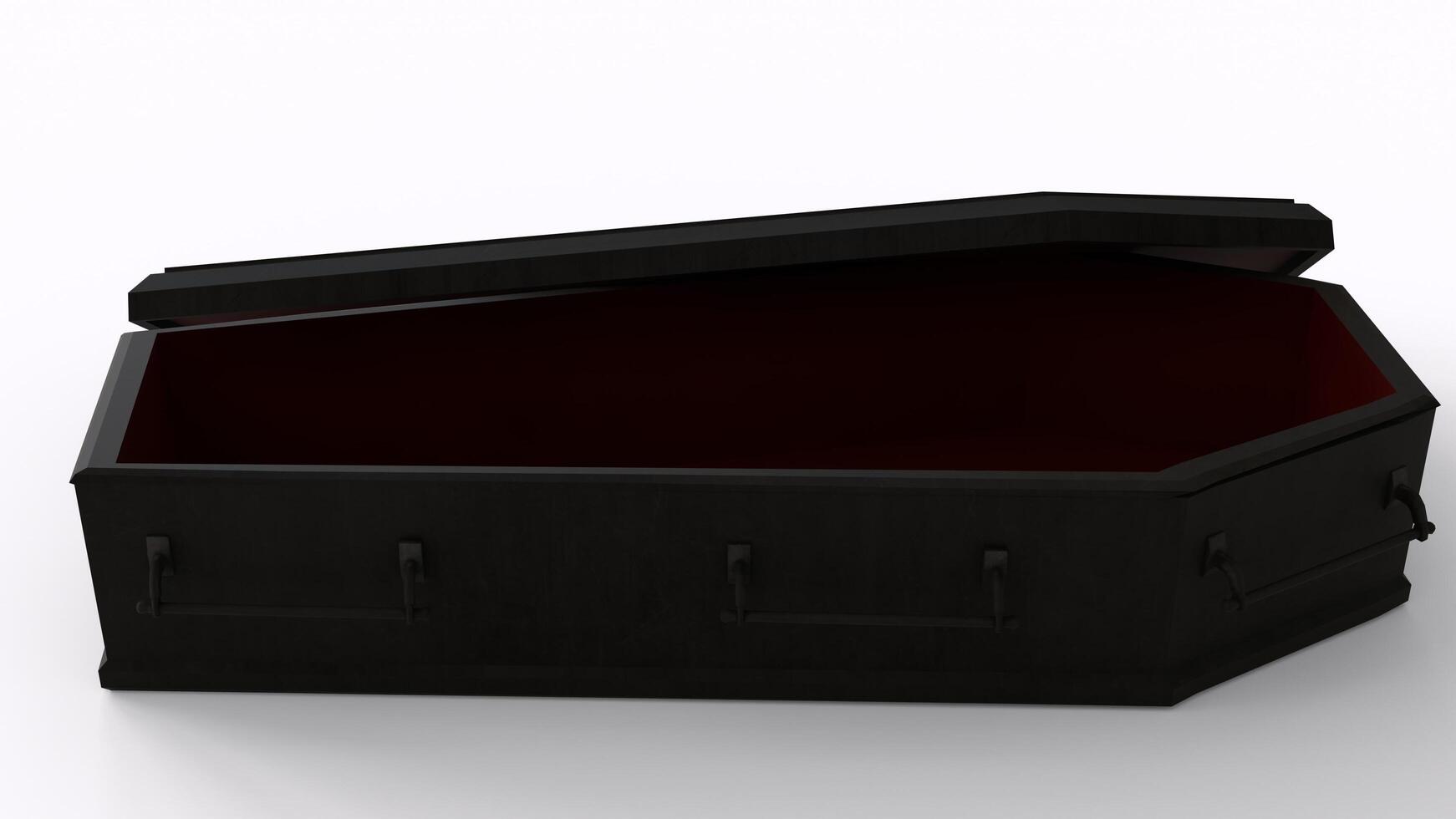 coffin Box with white background photo