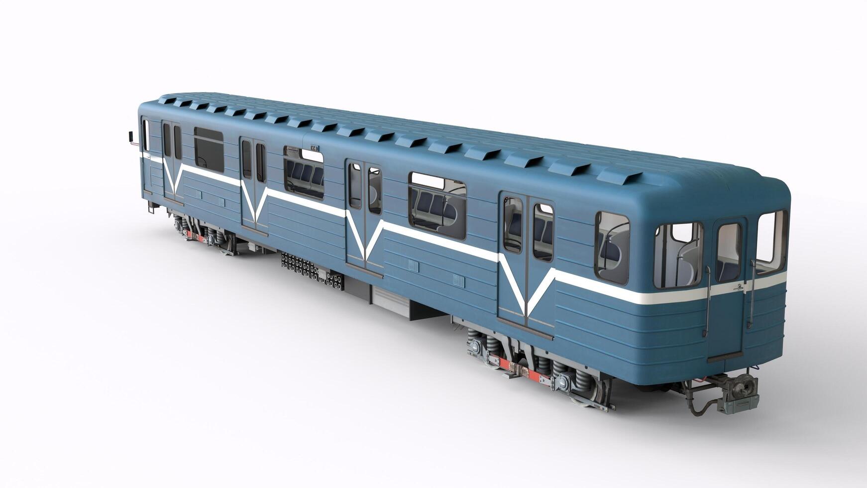 Metro Car Train with white background photo