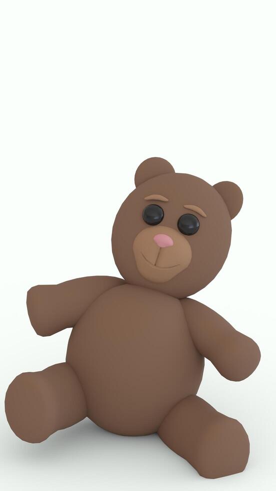 teddy bear toy with white background photo