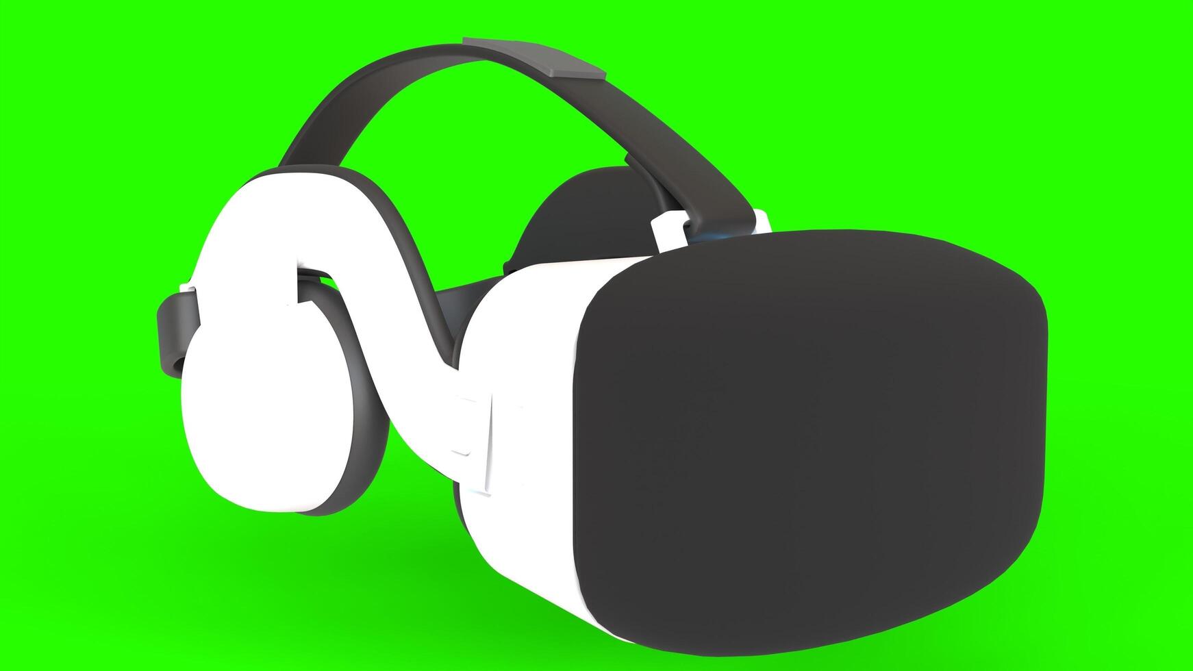 virtual reality box with green background photo