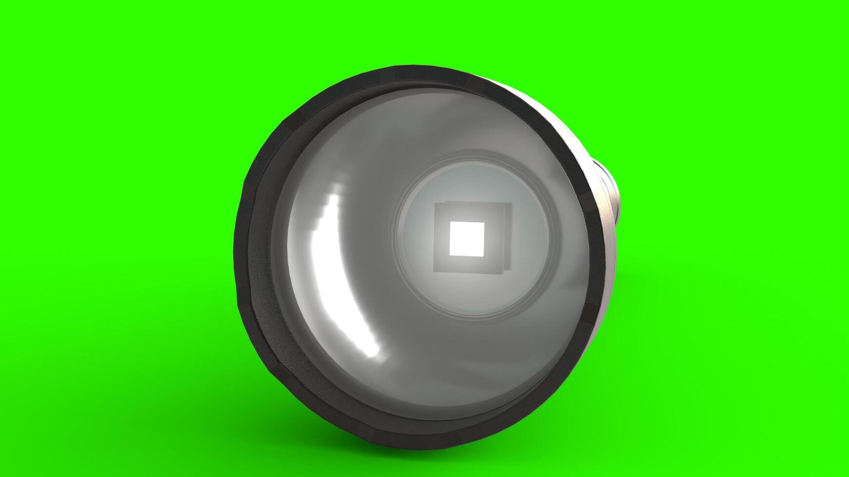 LED Torch Light with green background photo