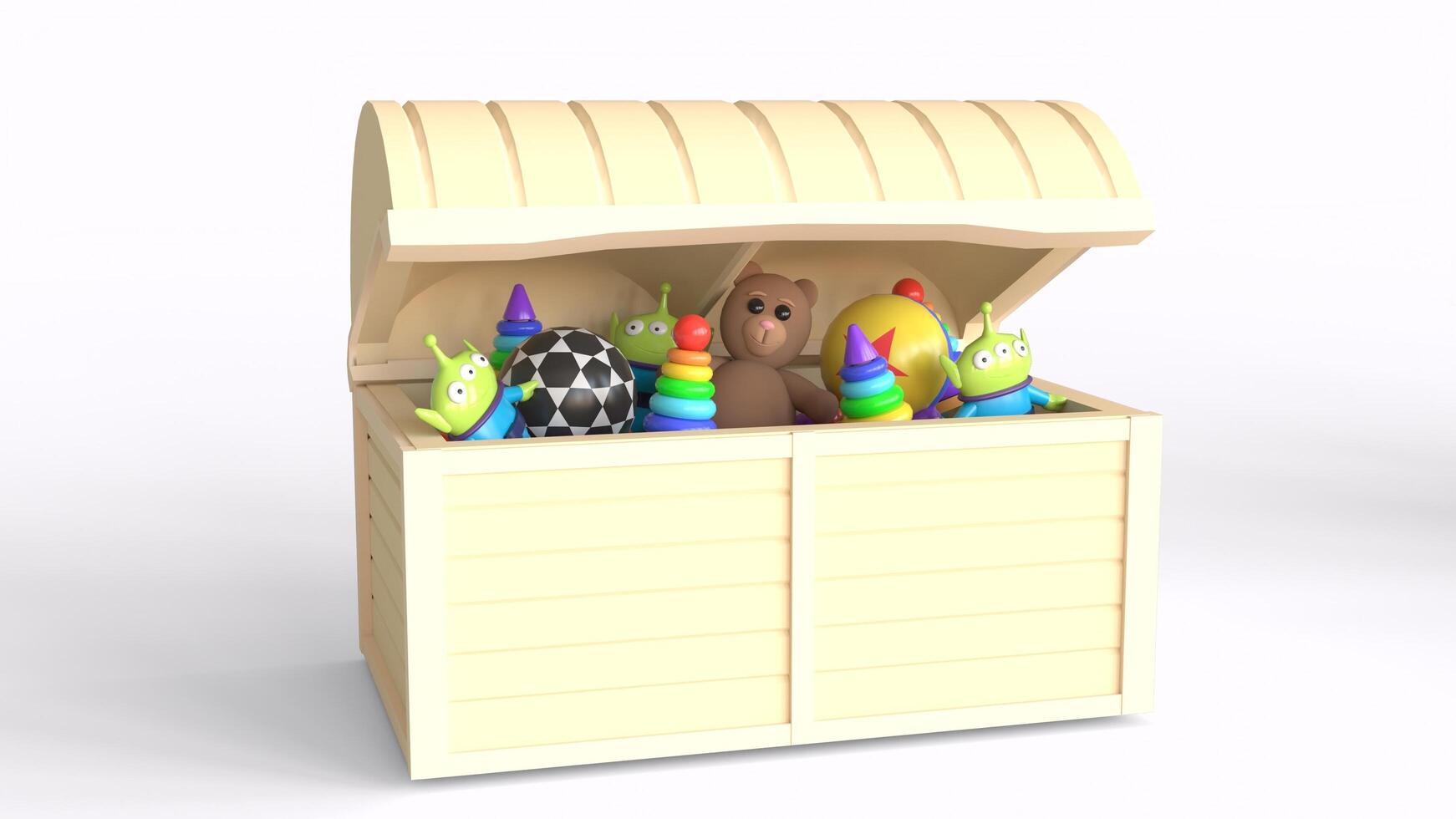 toy chests with white background photo