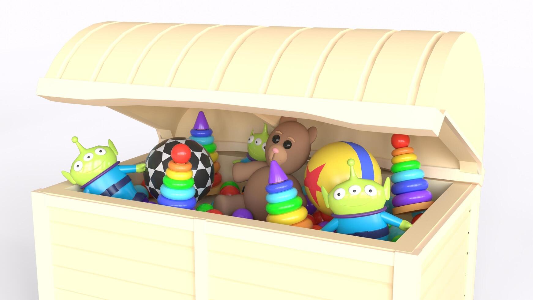 toy chests with white background photo