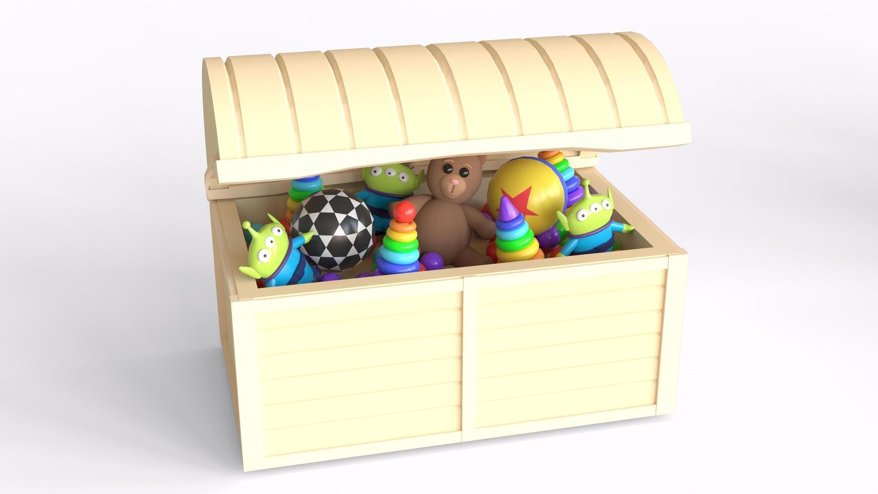 toy chests with white background photo