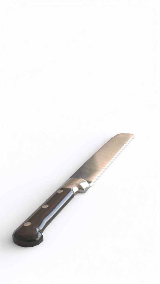 kitchen knife with white background photo