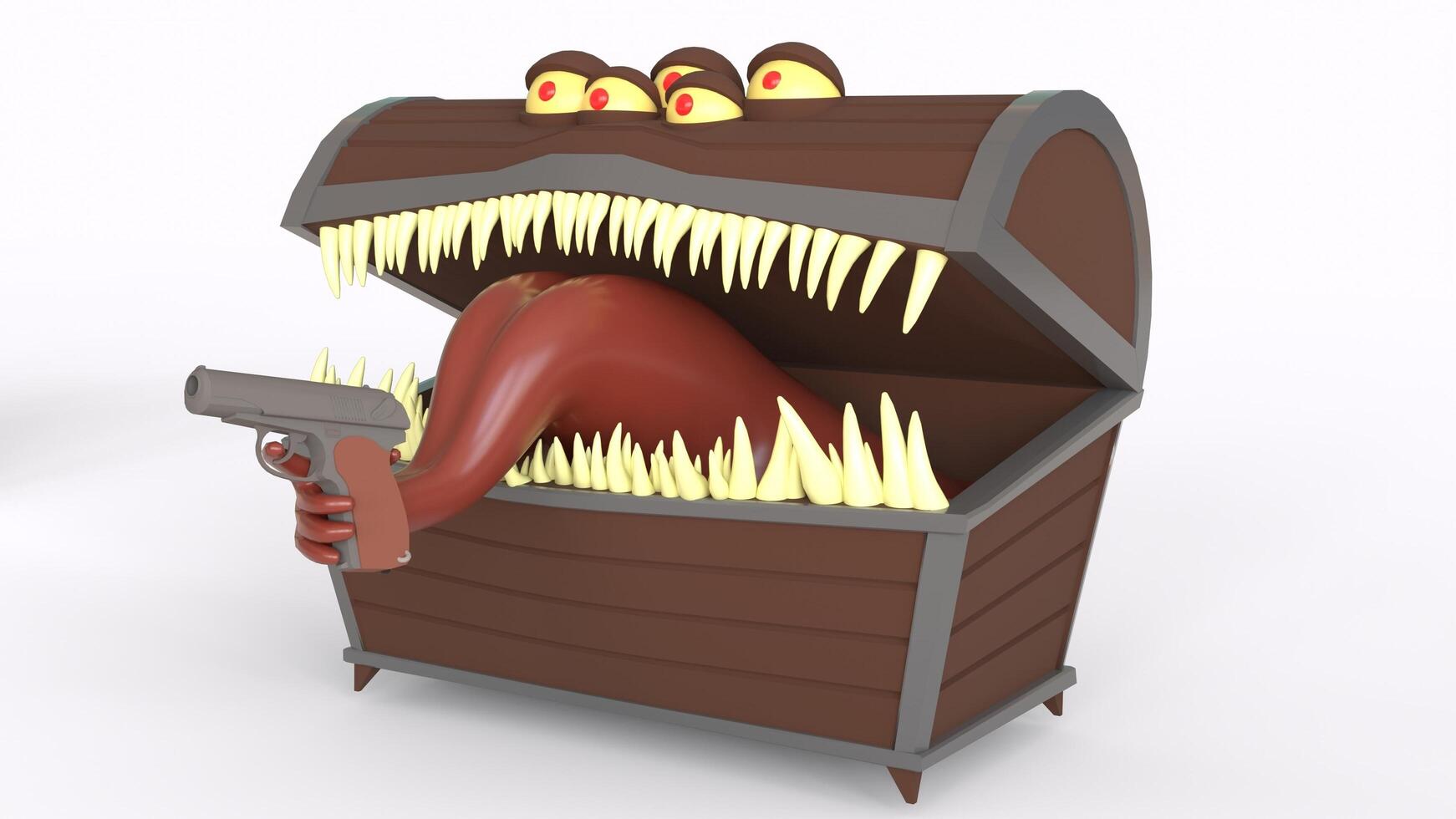 toy chests with white background photo