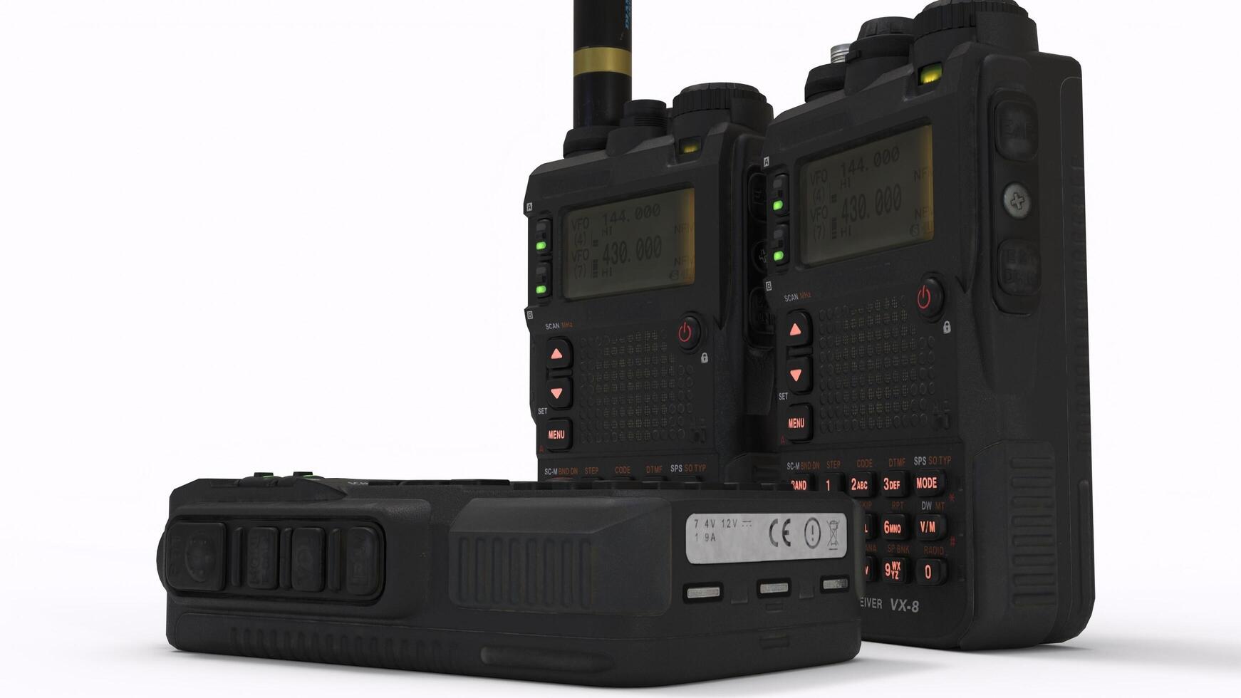 walkie talkie with white background photo