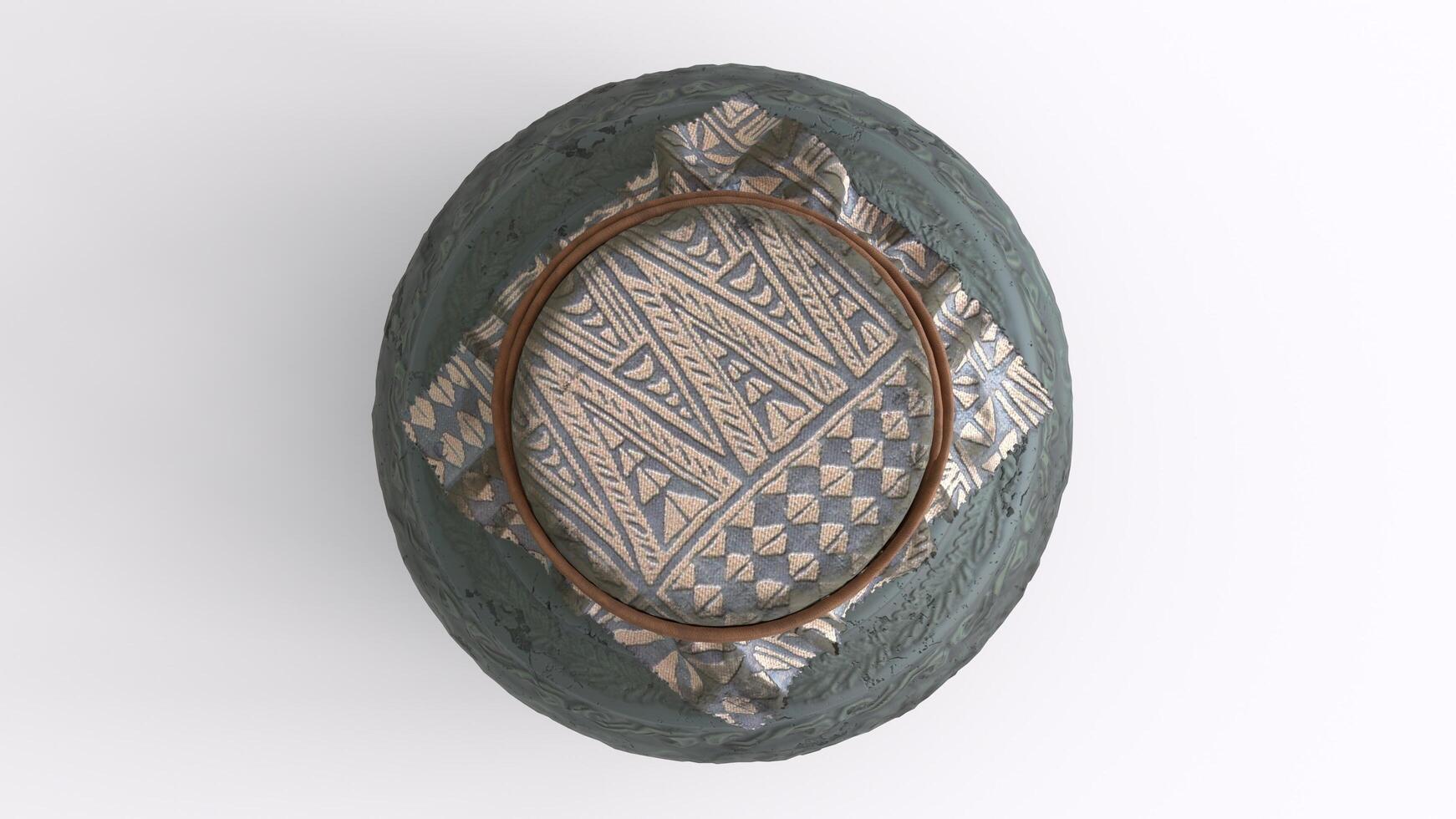 urn of ashes with white background photo