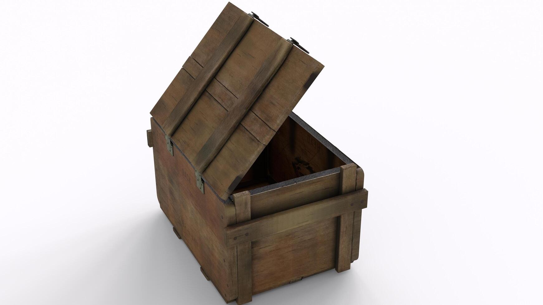 wooden box car white background photo