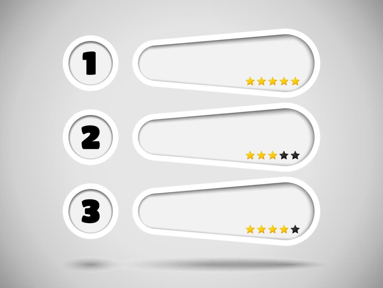 Infographics with menu items and rating vector