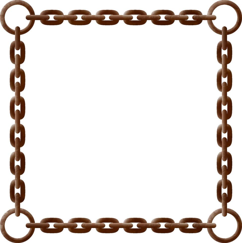 Rusty chain frame vector