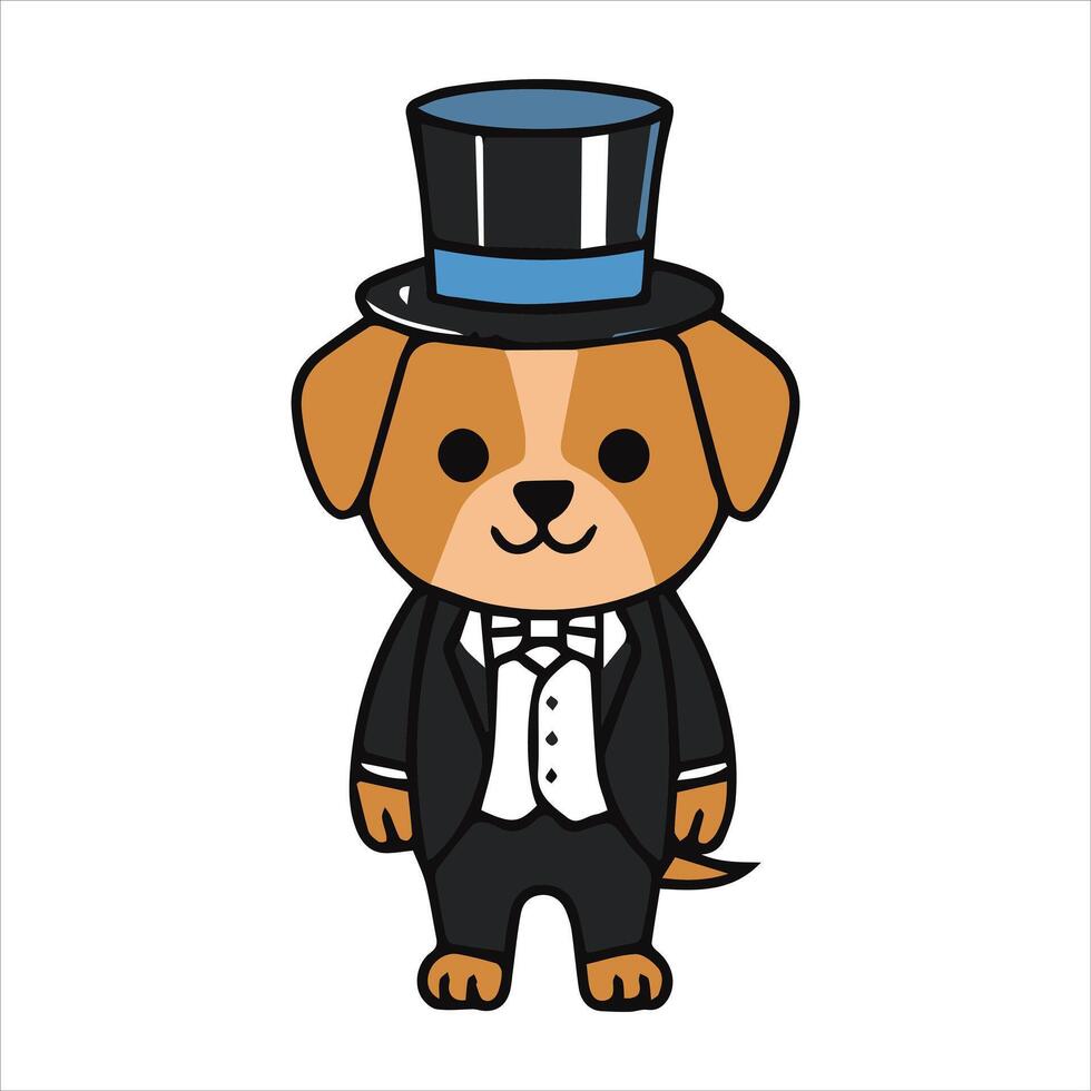 Wondrous woofs A cute dog's enchanting magic show vector