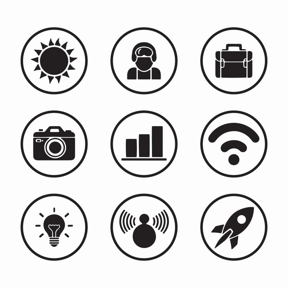 A communication icons set vector