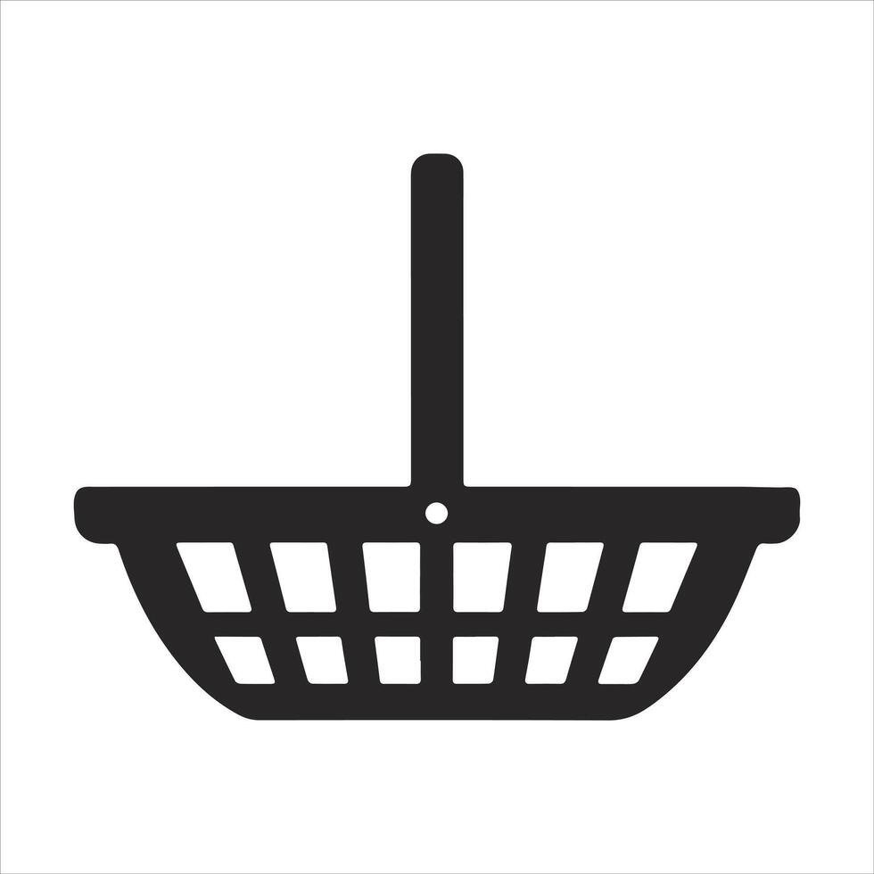 Simple illustration of an empty picnic basket for outdoor dining projects vector
