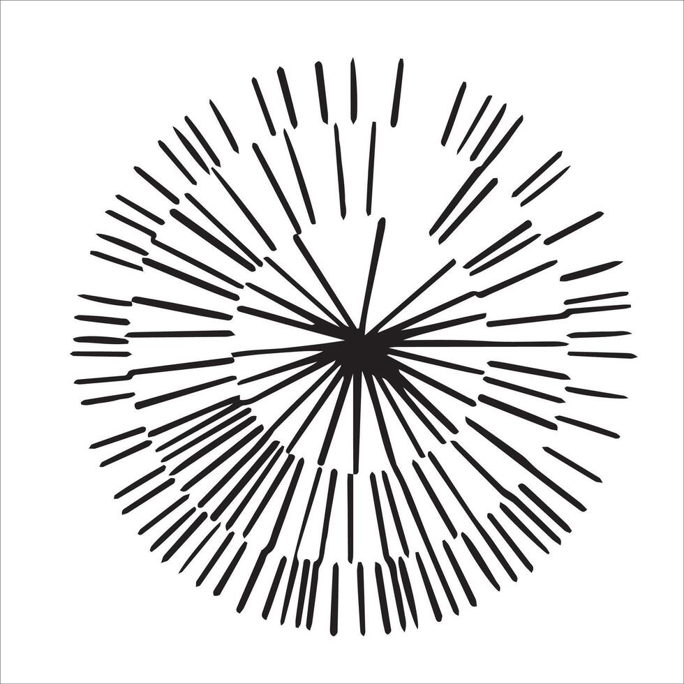 Top view. Hand drawing of tree. Architectural ink drawing. vector
