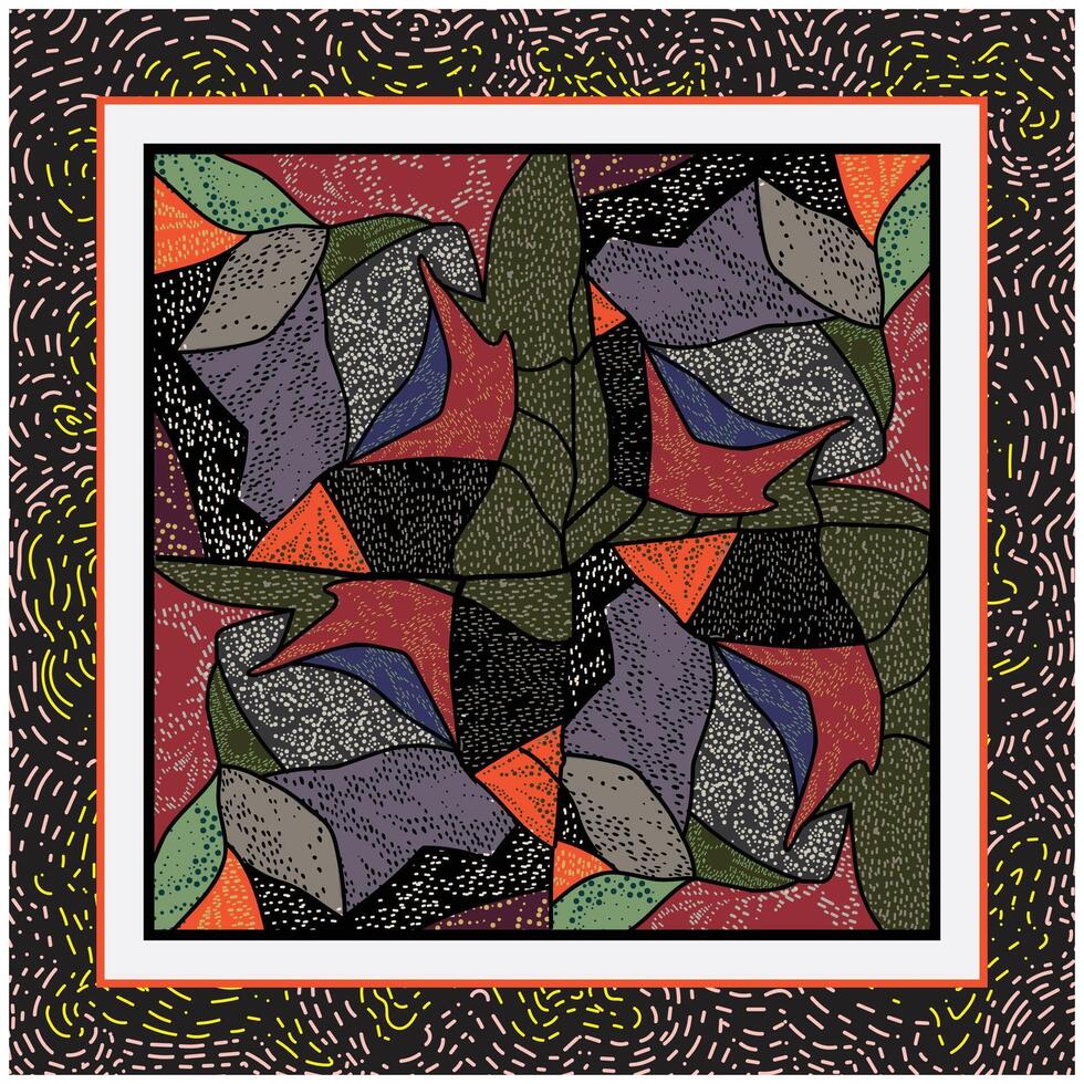 Abstract Geometric Doted line Texture Print Pattern with Exotic Background, vector