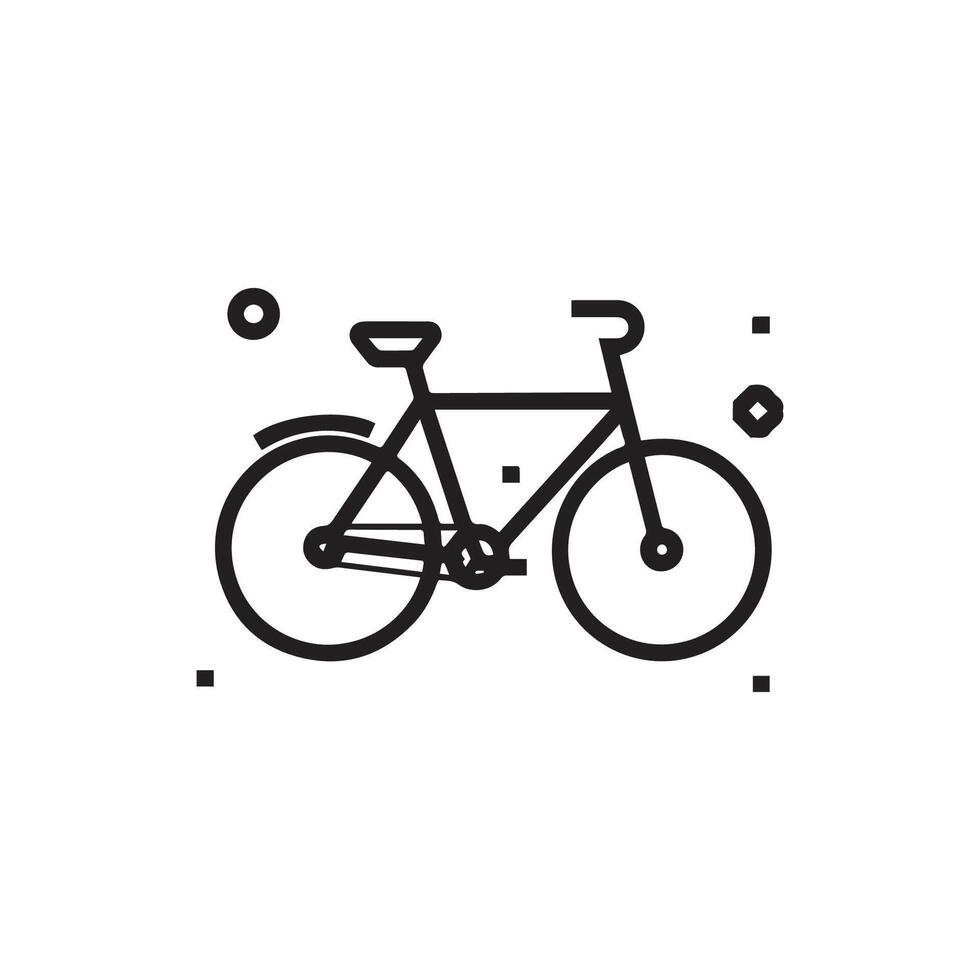 bike icon and bicycle illustration vector