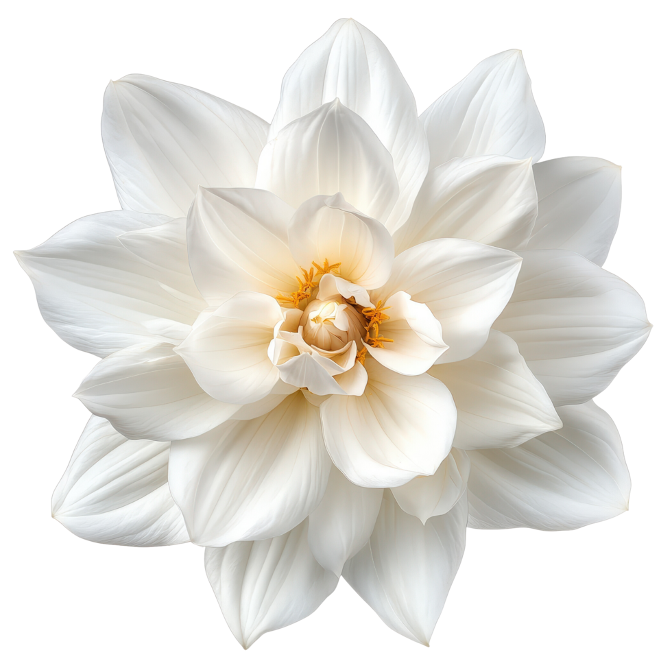 Elegant White Flower with Delicate Petals png