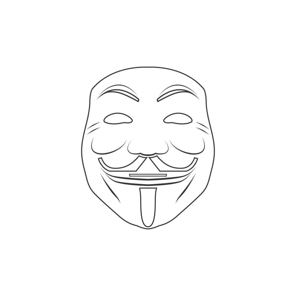 Anonymous mask on a white background vector