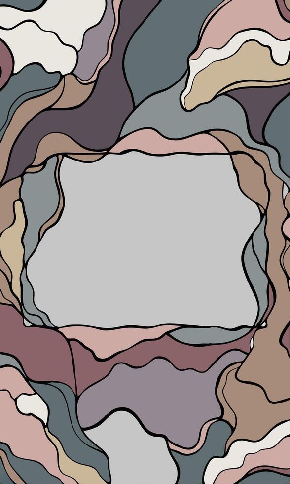 Abstract Marble Texture Frame vector