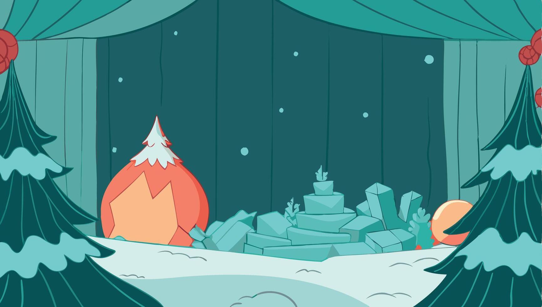 Christmas background with copy space vector