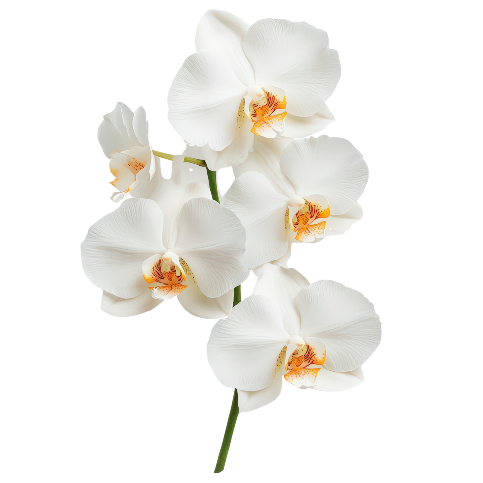 Elegant White Orchid with Delicate Flowers png