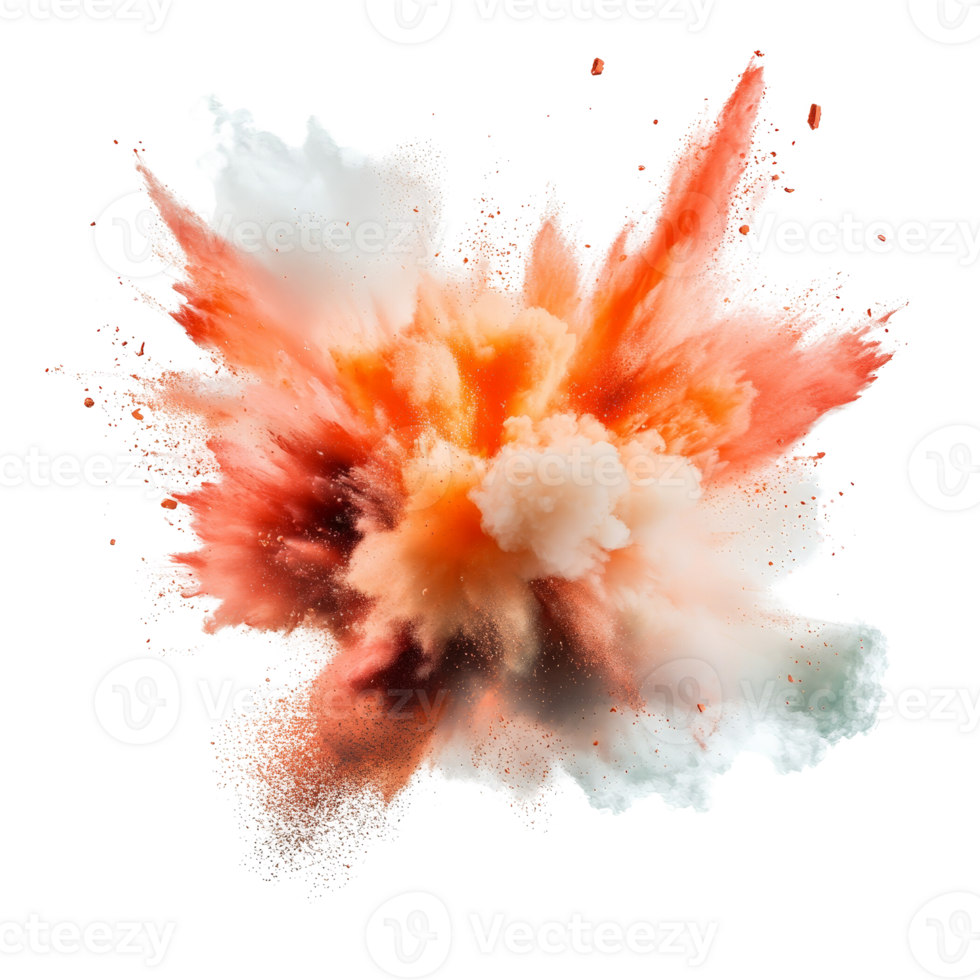Abstract Color Explosion with Smoke and Particles png