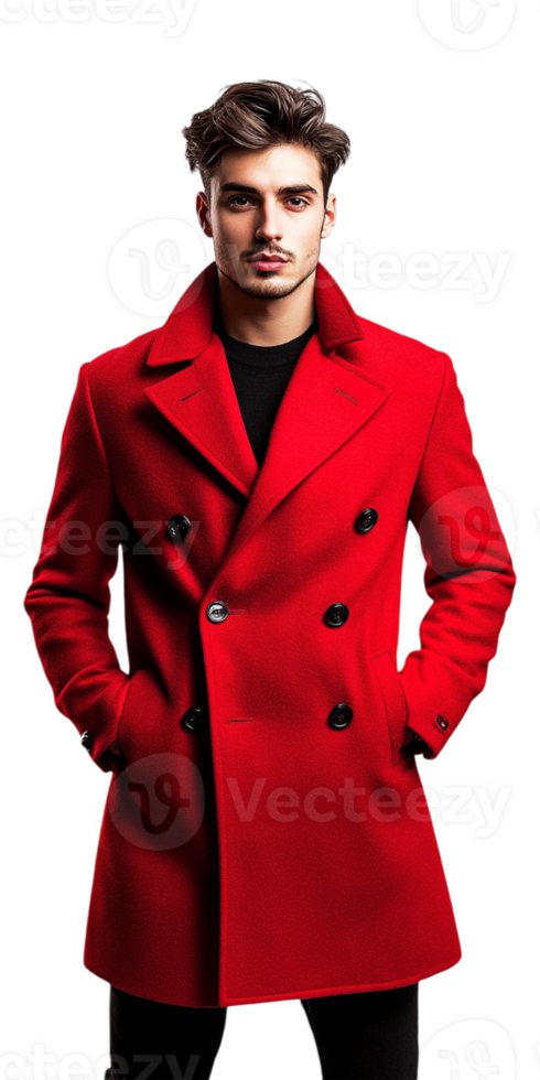 A man in a red coat png