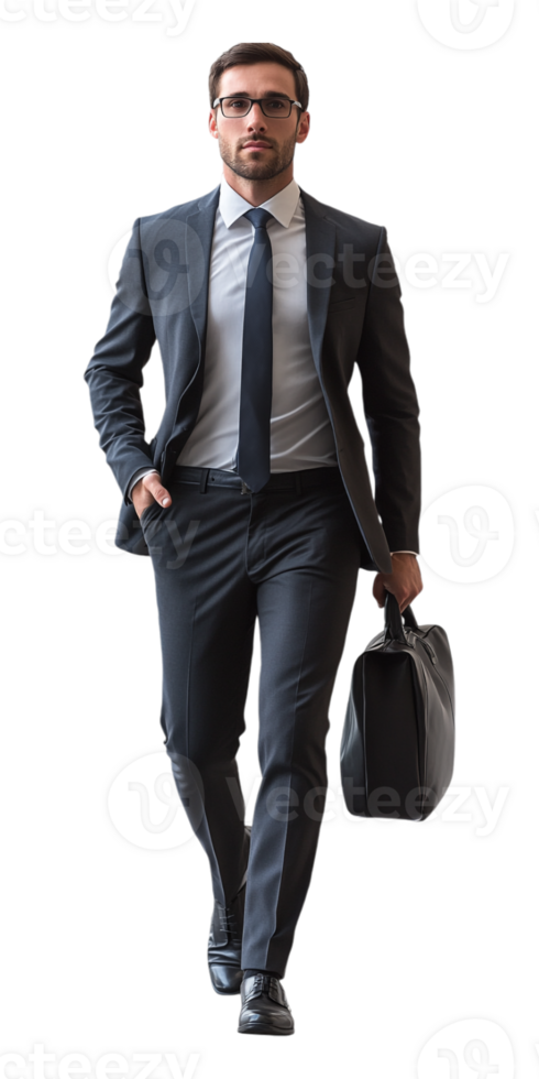 A man in a suit and tie is walking png
