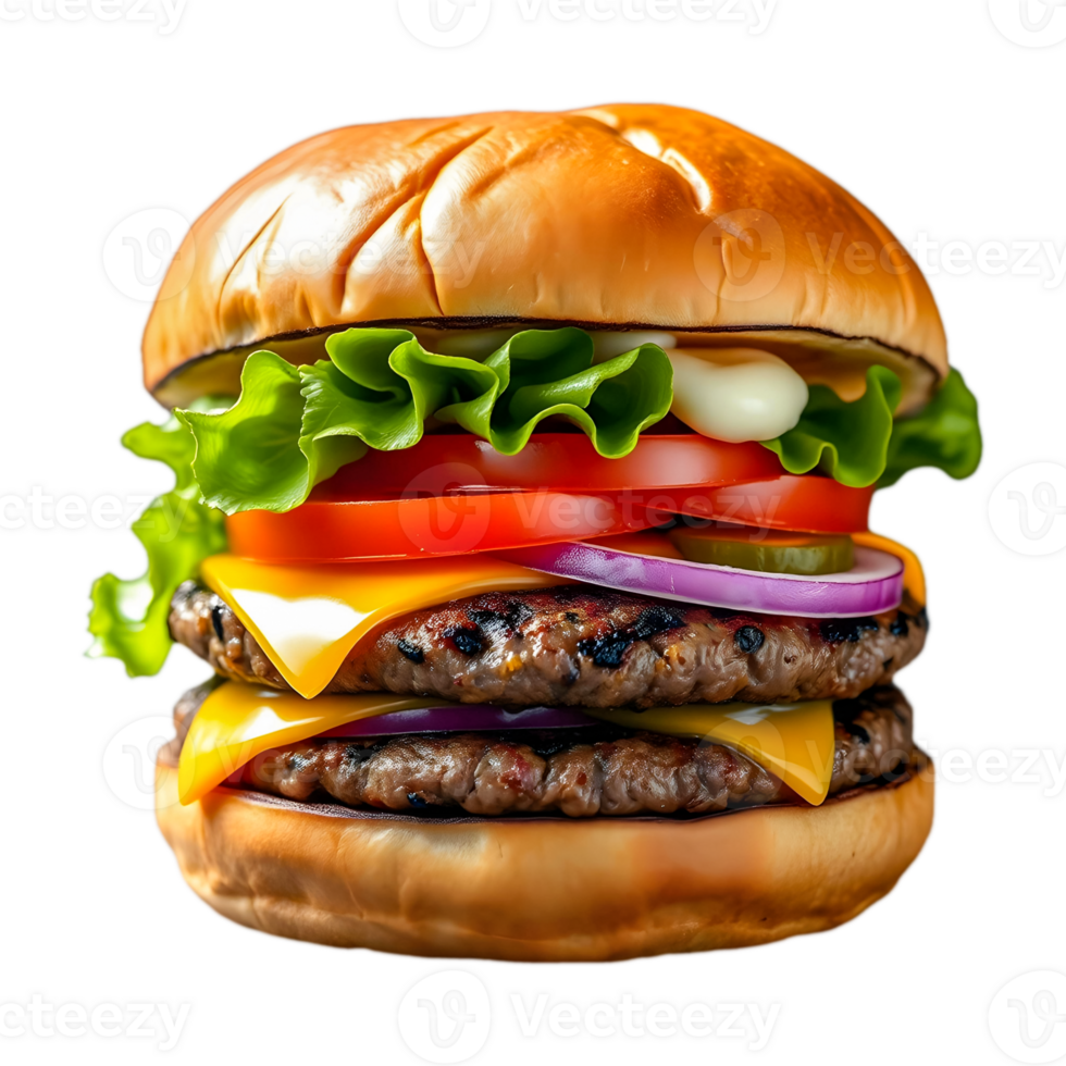 BURGER WITH TRANSPARENT BACKGROUND png