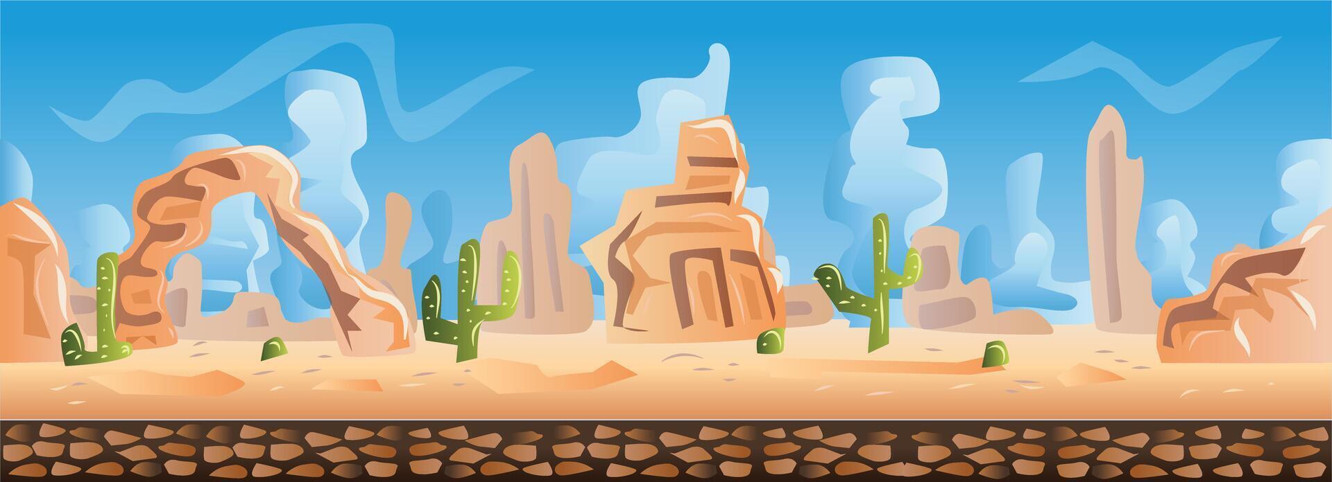 Desert Game Background vector